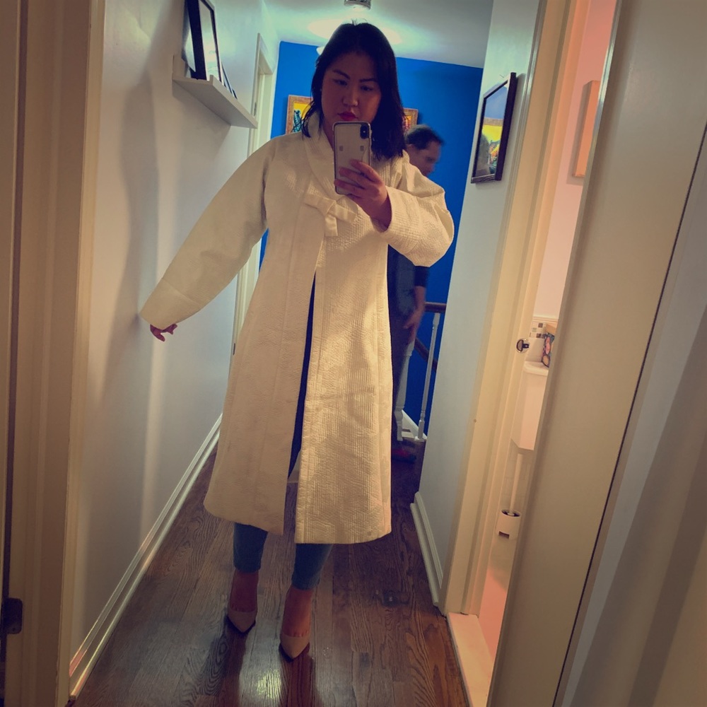 100% Silk Korean Hanbok Inspired Long Coat